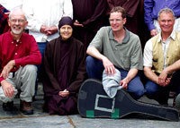 Sister Annabel, with brother Elias, brother Michael, and brother Placid.