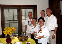 Sister Fabiola and Sister Fidelina, brother Columba, brother Augustine, brother Daniel