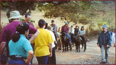 traveling along the road